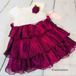 Jona Michelle dress size 18 months burgundy